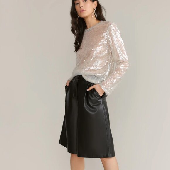 New York & Co / NY & C NWT Size Large Iridescent sequins long Sleeve Holiday - Picture 1 of 7